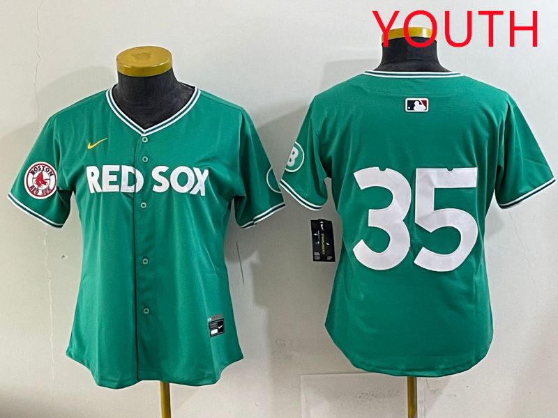 Youth 2025 Boston Red Sox #35 No Name Dark Green Joint Name Nike MLB Jersey style 8